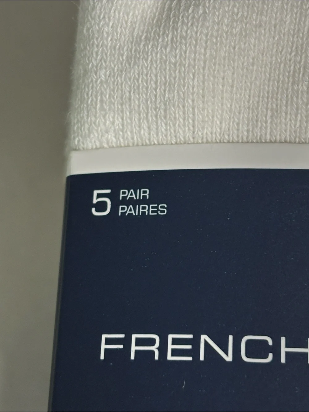 New French Connection Socks Women’s 5 Pair White & Pink Bear & Bows Quarter Sock
